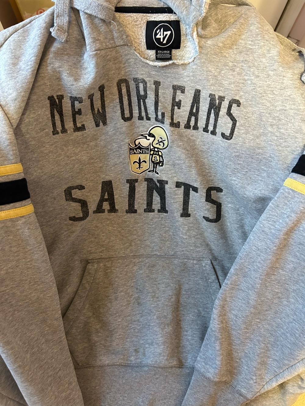 New Orleans Saints Gray Logo Pullover Hoodie